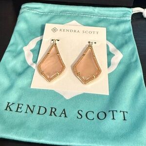 Kendra Scott Gold and Pink Geometric Earrings